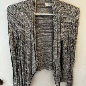 Lou & Grey Knit Moto Jacket Asymmetric Zipper Sweatshirt